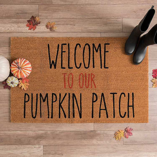 Welcome To Our Pumpkin Patch Oversize Doormat