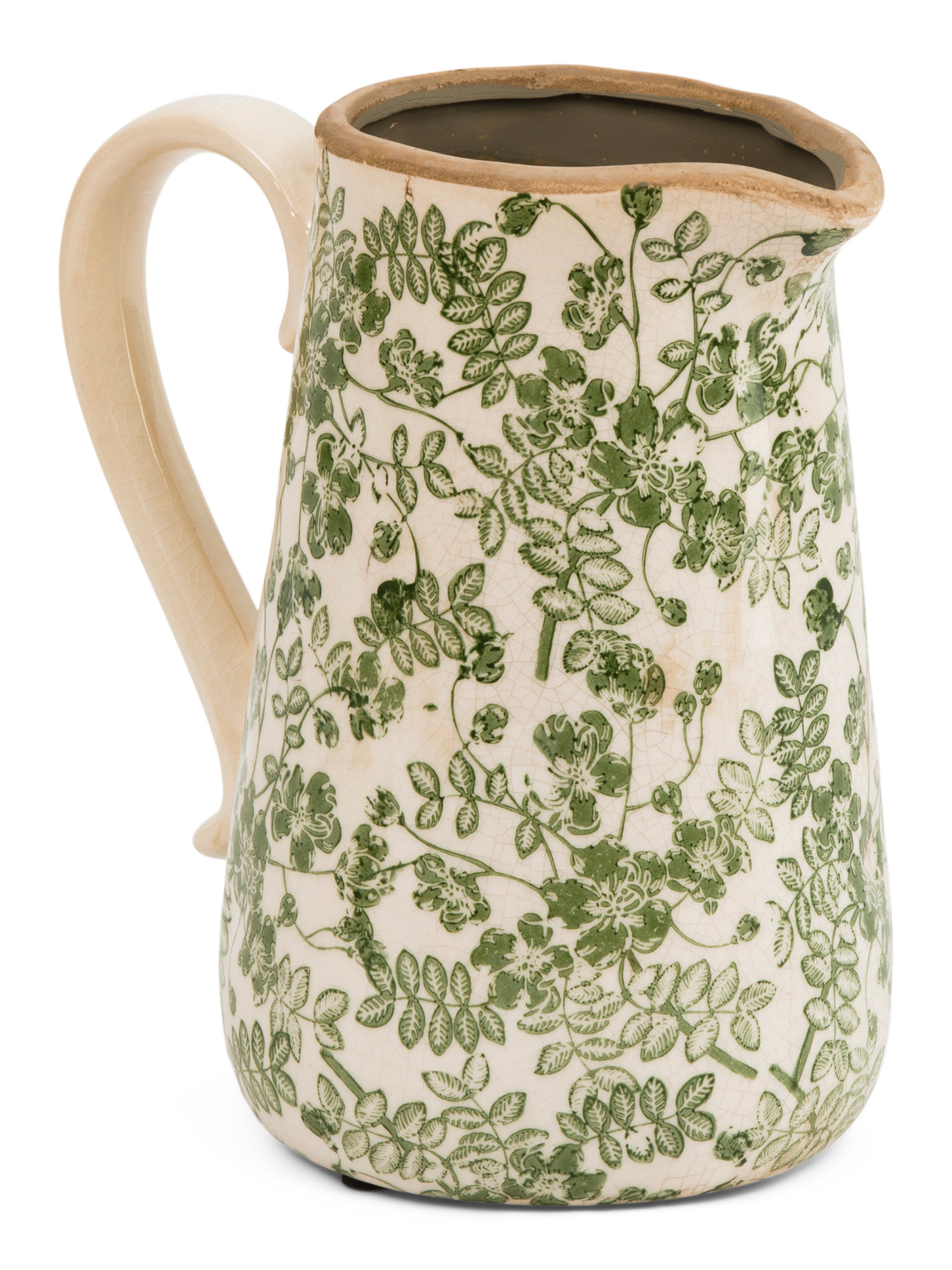 8x5.5x9 Floral Ceramic Pitcher Vase | TJ Maxx