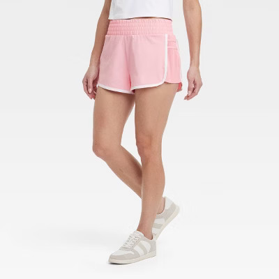 Women's Woven Mid-Rise Piped Dolphin Shorts 2.5" - All In Motion™ | Target