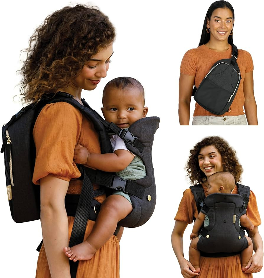 Infantino Flip 4-in-1 Convertible Baby Carrier & Crossbody Diaper Bag - Grow-with-Me Carrier with... | Amazon (US)