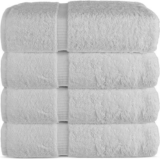 Chakir Turkish Linens 100% Cotton Premium Turkish Towels for Bathroom | 27'' x 54'' (4-Piece Bath... | Amazon (US)