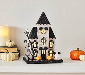 Disney Mickey Mouse Halloween Light-Up Mantel Village | Pottery Barn Kids