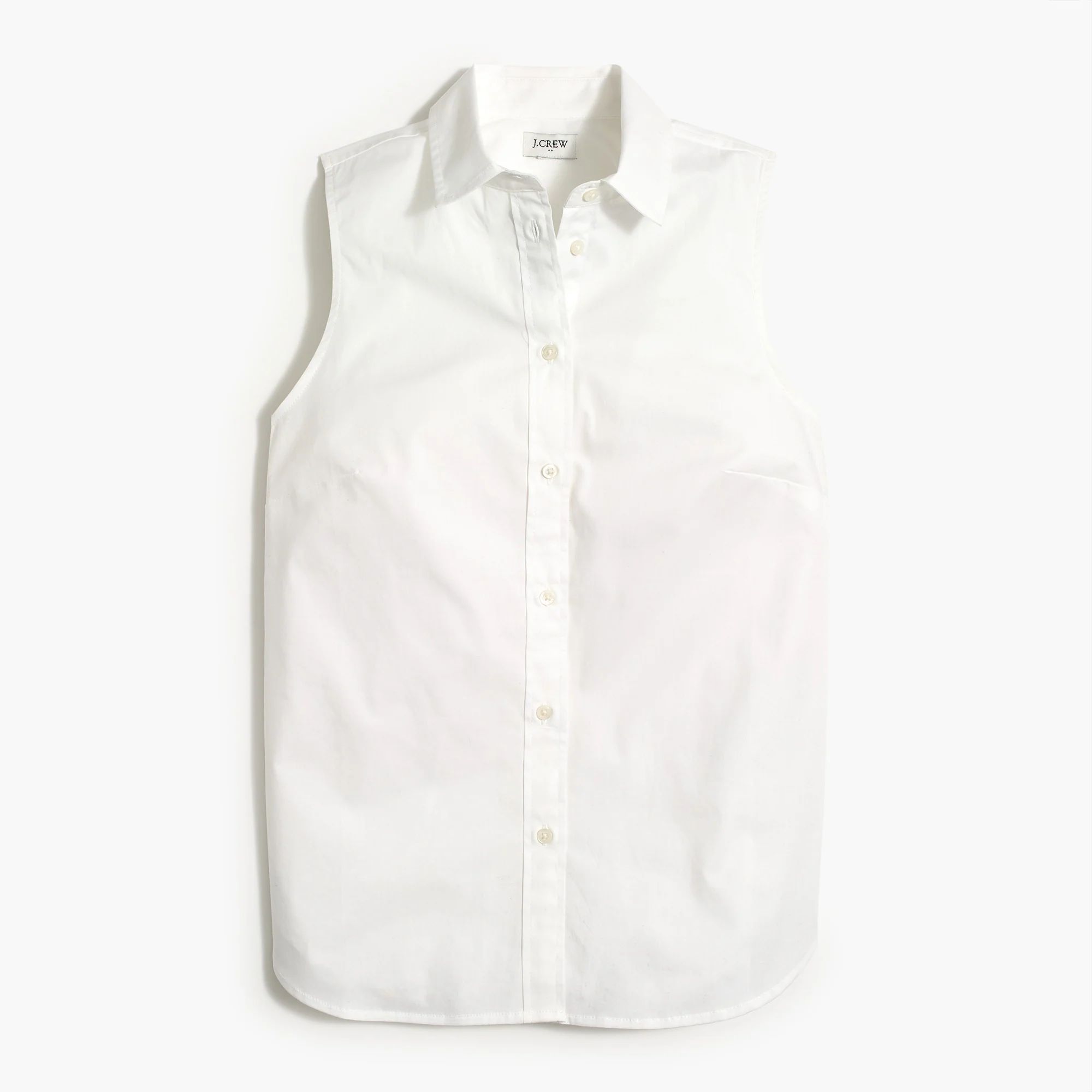 Sleeveless cotton poplin shirt in signature fit | J.Crew Factory