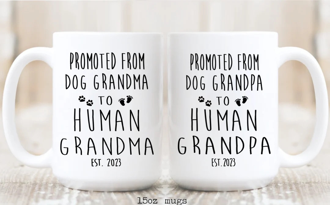 Baby Announcement Gift Grandma Grandpa Mugs Grandparents - Etsy | Etsy (US)