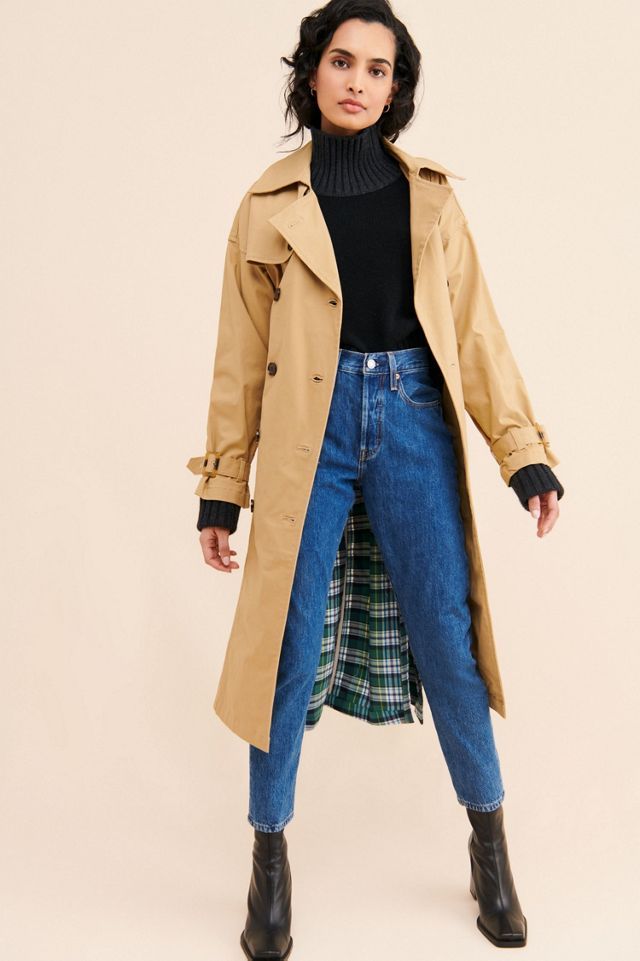 UO Jarrod Plaid Panel Trench | Urban Outfitters (US and RoW)