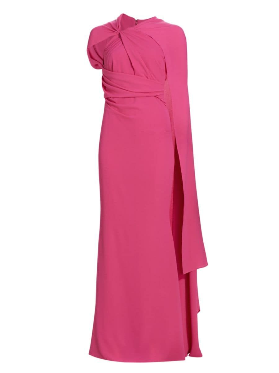 Talbot Runhof Crespina Cape-Sleeve Gown | Saks Fifth Avenue