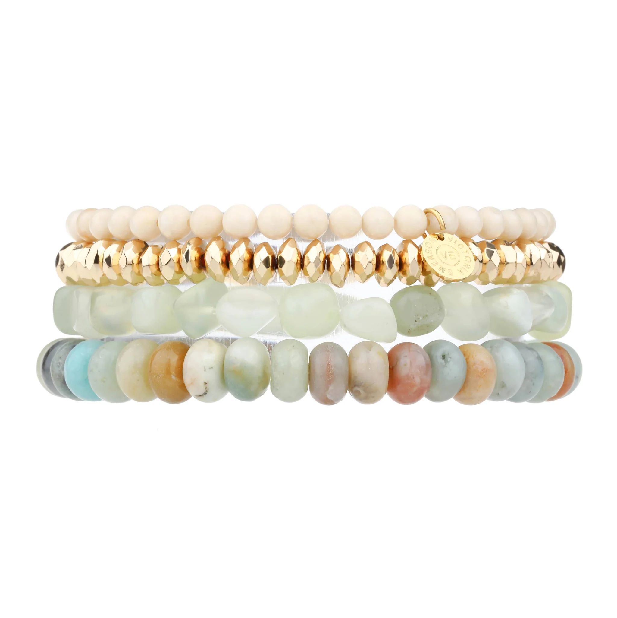 Amazonite Stacking Bracelet Set | Victoria Emerson