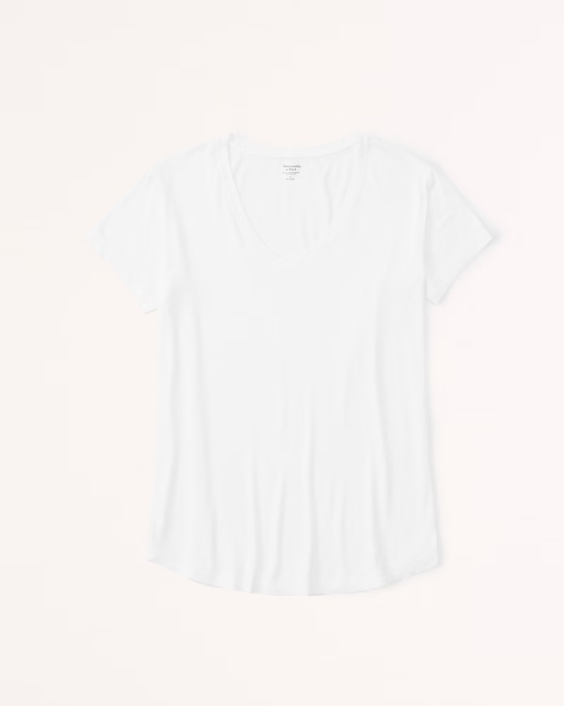 Drapey V-Neck Tee | Abercrombie & Fitch (US)