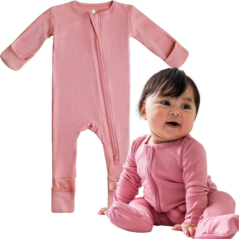 DREAMLAND BABY Bamboo Viscose Baby Pajamas (0-24 months). Ultra Soft Viscose Sleepers with 2-Way ... | Amazon (US)