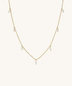 Tiny Pearl Station Necklace | Mejuri Fine Crew