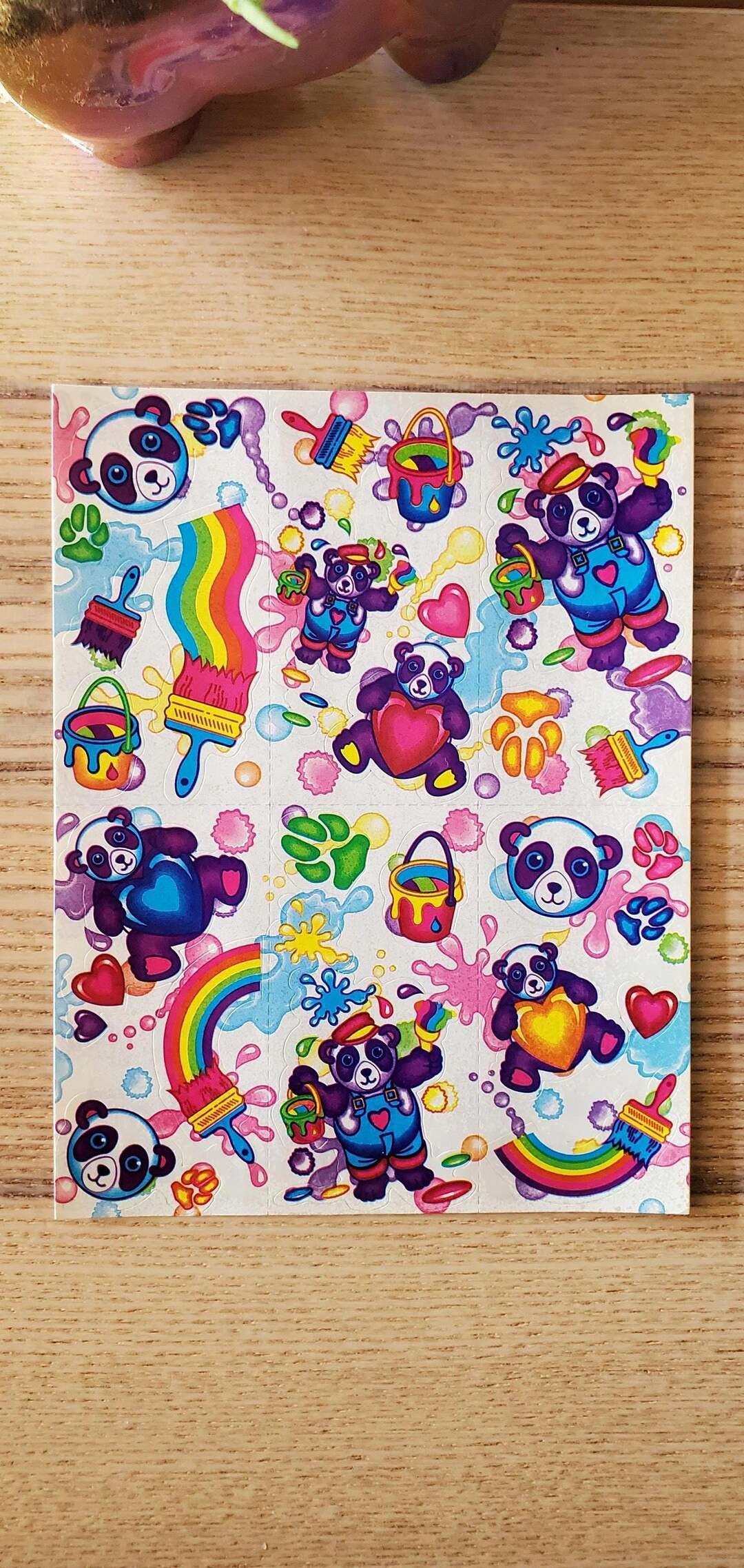 Vintage Lisa Frank Rainbow Panda Painter Sticker Sheet – Mint Condition S139 - Etsy | Etsy (US)