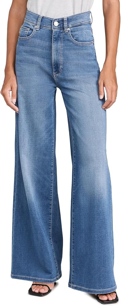 DL1961 Women's Softwear Hepburn Wide Leg High Rise Jeans | Amazon (US)
