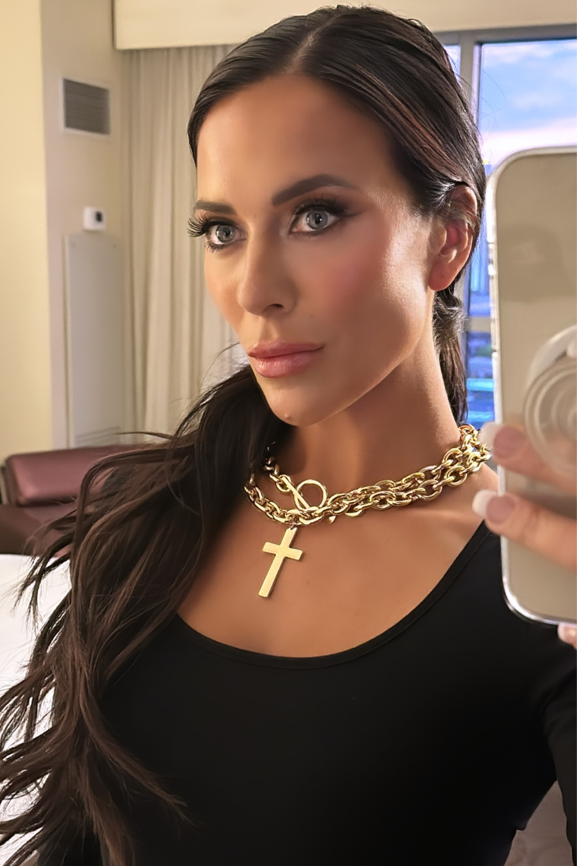 My favorite necklace right now! Heavy duty & super high quality 💕😍 #jewelry #crossnecklaces #necklace 

#LTKtravel #LTKover40 #LTKstyletip