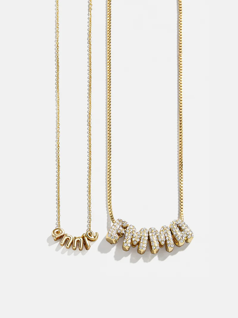 Bubble Letter Custom Necklace - Small Bubble Letter | BaubleBar