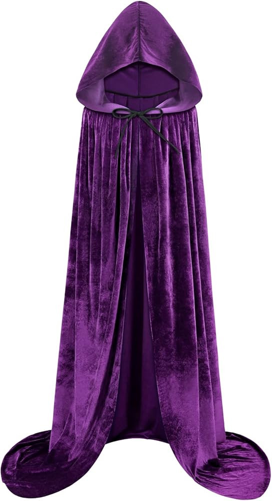 Sarfel Hooded Cloak Velvet Cape with Hood Halloween Capes Women Witch Costume Vampire Cloak Wizar... | Amazon (US)