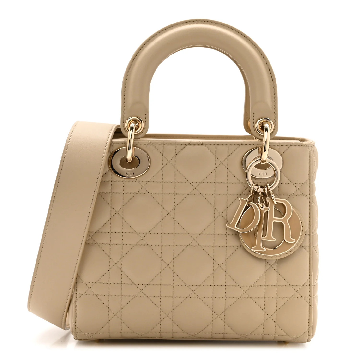 Lambskin Cannage Small My ABCDior Lady Dior Corda | FASHIONPHILE (US)