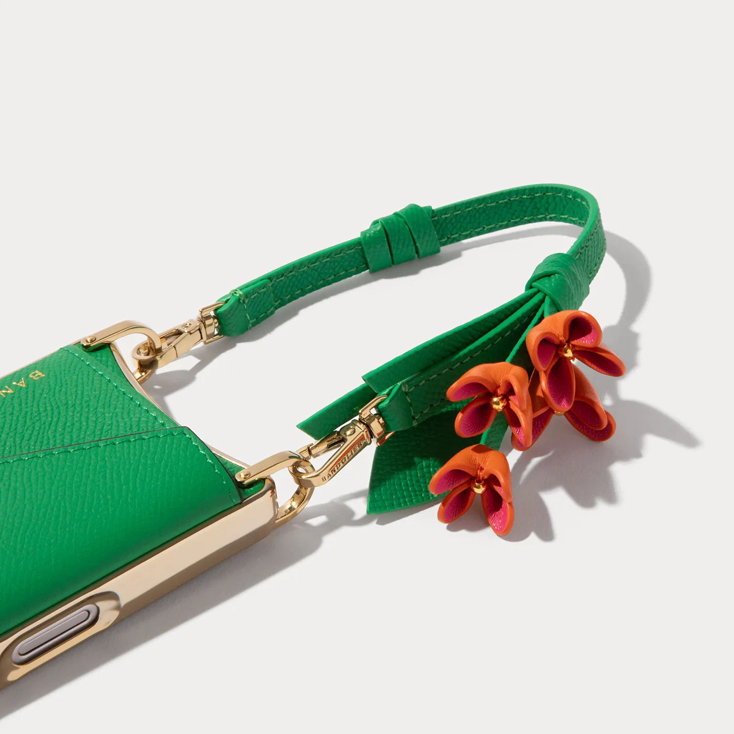 Flower Wristlet - Green Orange/Gold | Bandolier