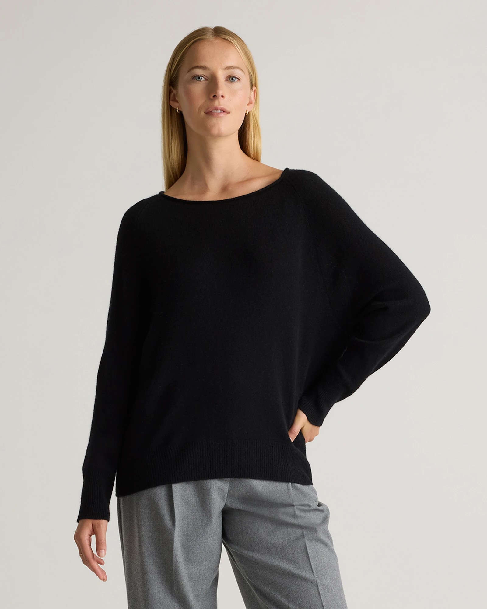 Quince | Women's Mongolian Cashmere Boatneck Sweater in Varsity Red, Size Small | Quince