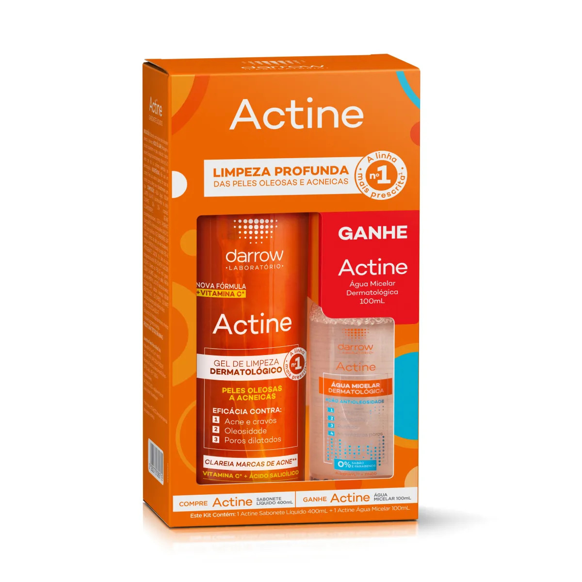 Actine Gel De Limpeza 400ml Grátis Actine Água Micelar 100ml - Pague Menos | Medicamentos e Man... | Pague Menos BR