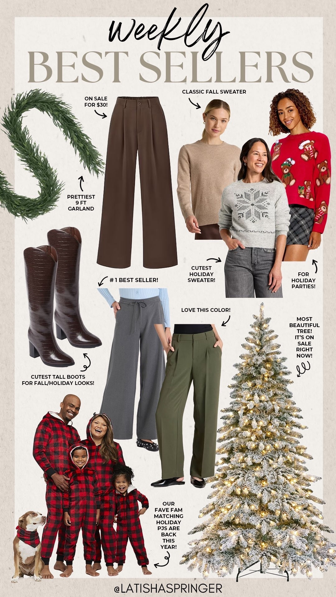 Last week’s best sellers! 

#bestsellers

Weekly best sellers. Walmart fashion. Walmart new arrivals Walmart style. Target fashion. Target new arrivals. Walmart garland. Flocked Christmas tree. Matching family holiday pajamas. Work pants. Trendy Christmas sweater. Target holiday sweater. Snakeskin knee high boots. Trendy fall style  

#LTKFindsUnder100 #LTKFindsUnder50 #LTKHoliday