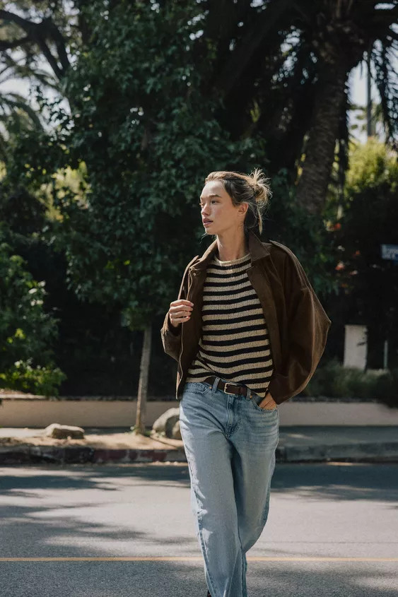 SUEDE EFFECT BOMBER JACKET | Zara US