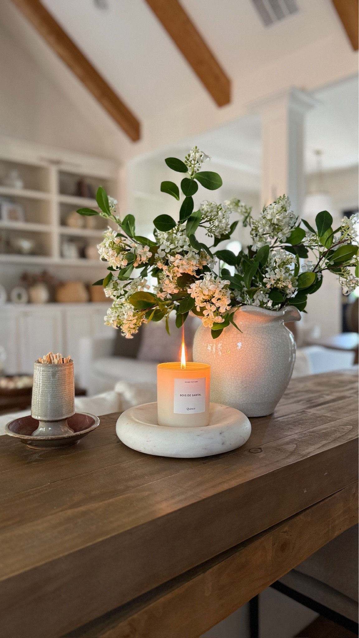 Sofa table styling 🕯️ It’s simple, classic, and oh so pretty! 🍃 Perfect for a timeless home!

#LTKHome