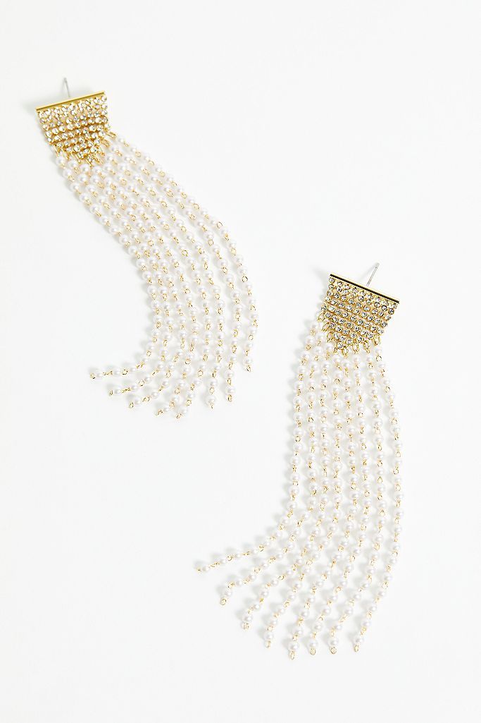 Pearl Chainmaille Statement Earrings | Free People (Global - UK&FR Excluded)