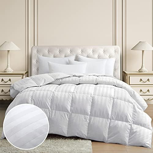 Amazon.com: puredown ® Goose Feather Down Comforter Full/Queen Size - All Season Duvet Insert, H... | Amazon (US)