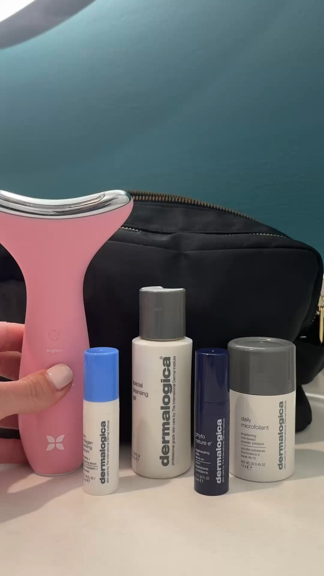 hotel skincare reset ✨ my two travel must-haves always come with me my mini Dermalogica and my Face Genie 🤍 keeping my skin happy even while traveling because glowy skin is non-negotiable ✈️🧖🏼‍♀️ #travelessentials #skincareroutine #amazonfinds #facemassage #selfcare #glowingskin #travelmusthaves #beautyfinds

#LTKBeauty #LTKBeauty #LTKTravel #LTKmorningroutine