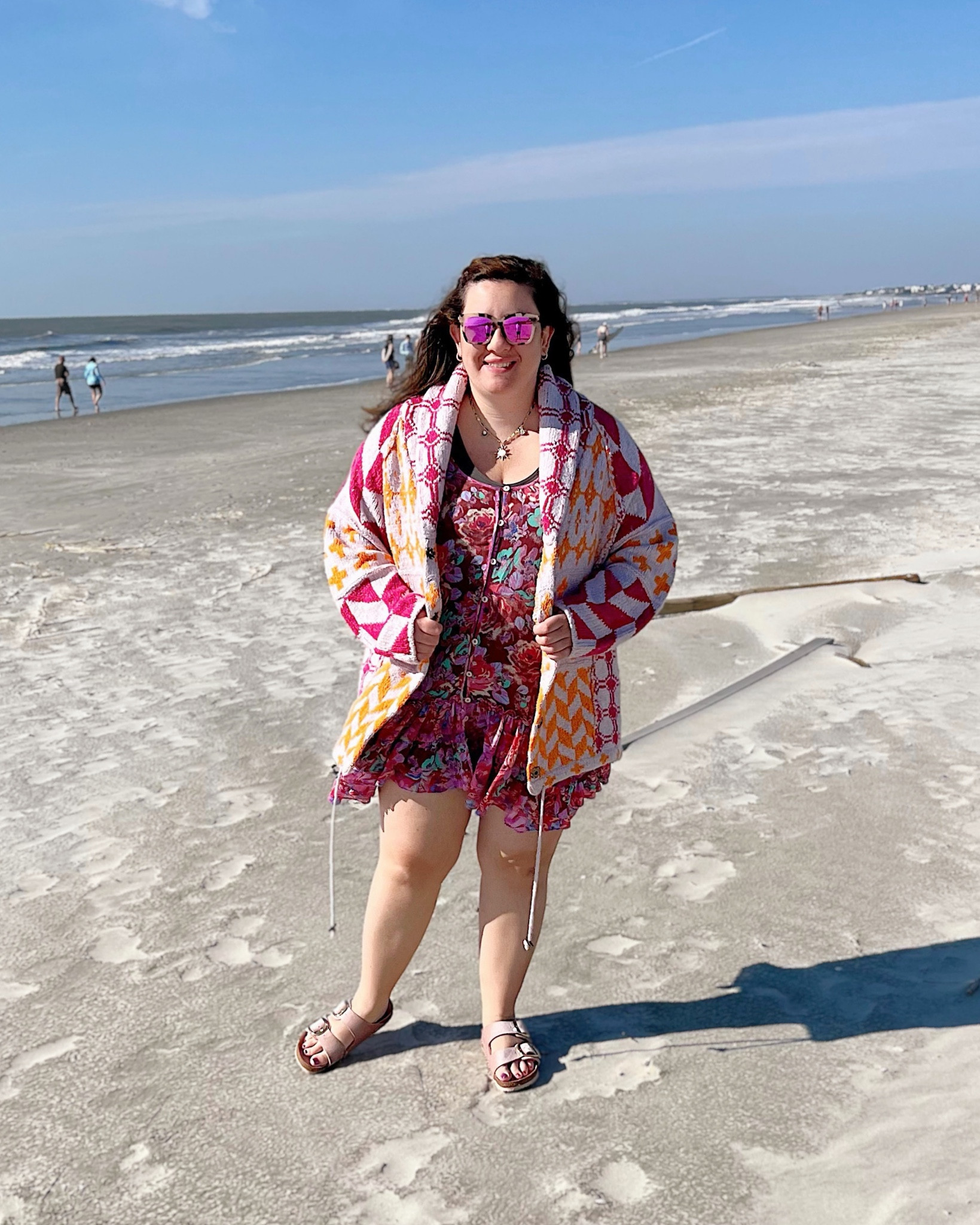 Chunky cardigan, Free People cardigan, Free People style, Boho style, boho outfit, charm necklace 

#LTKmidsize #LTKSeasonal