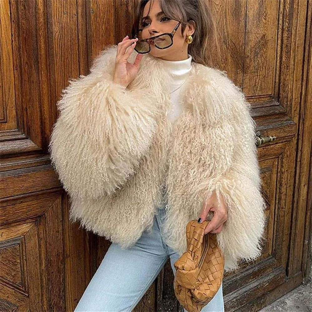 Women Imitation Wool Coat Autumn Winter Warm Fur Coat | Amazon (US)