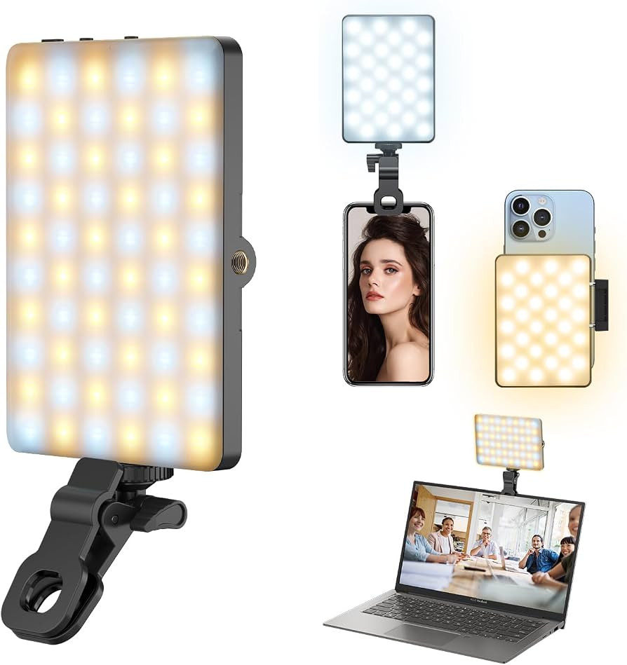 Youlisn Selfie Light for Phone, 60 LED Phone Light with Clip on, 3 Light Modes, Rechargeable 2000... | Amazon (CA)