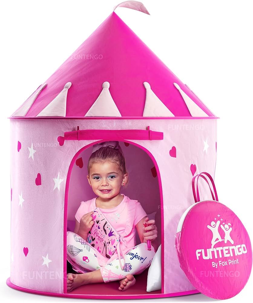 FoxPrint Princess Castle Play Tent with Glow In The Dark Stars, Conveniently Folds in To A Carryi... | Amazon (US)