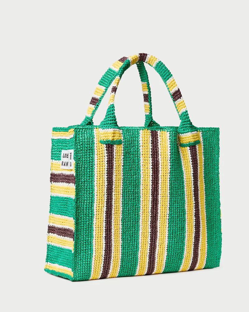 Sol Green/Yellow Crochet Beach Tote | Loeffler Randall
