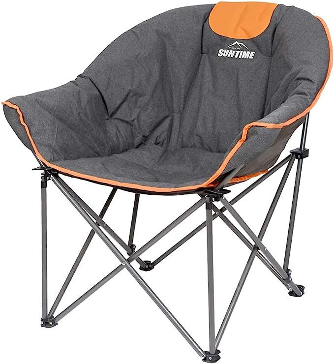 OUTDOOR LIVING SUNTIME Sofa Chair, Oversize Padded Moon Leisure Portable Stable Comfortable Foldi... | Amazon (US)