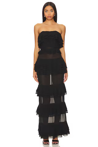 NBD Lily Ruffle Dress in Black from Revolve.com | Revolve Clothing (Global)
