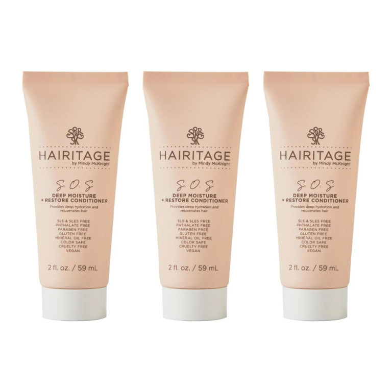 Hairitage Trial & Travel SOS Conditioner, 2 fl oz (Pack of 3) | Walmart (US)