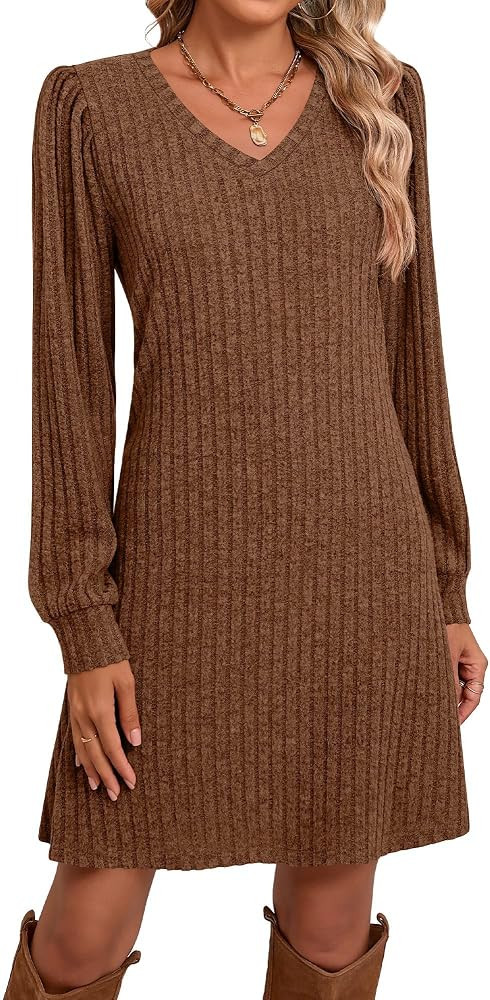 Ficerd Womens Sweater Dress Fall Long Sleeve Outfits 2026 | Amazon (US)