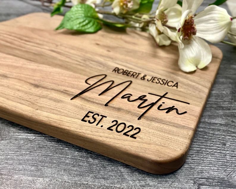 Charcuterie Board Personalized Serving Board with Handle Monogrammed Personalized Cheese Board En... | Etsy (US)