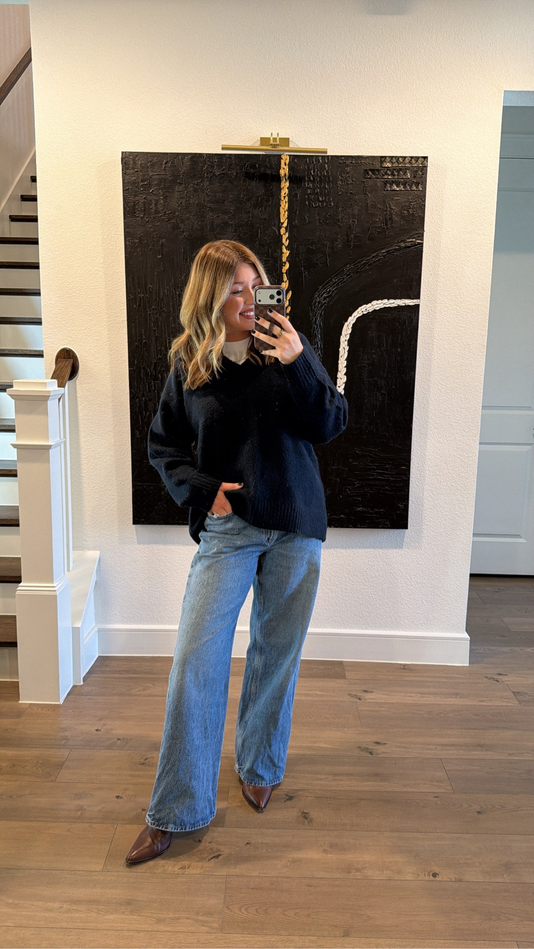 Today’s errands outfit. Wearing a 28R in jeans (size down they run big). Medium in tee and sweater. Could have done a small in the sweater bc it’s very oversized 

#LTKMidsize #LTKootd