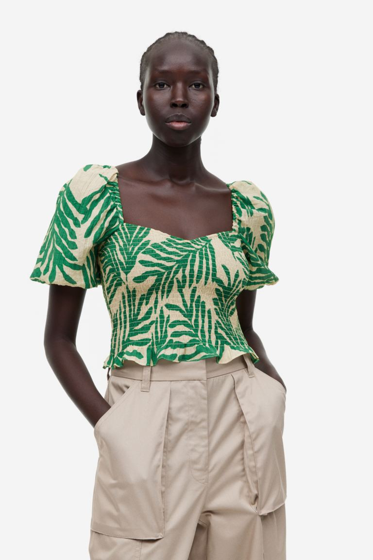 Smocked top | H&M (UK, MY, IN, SG, PH, TW, HK)