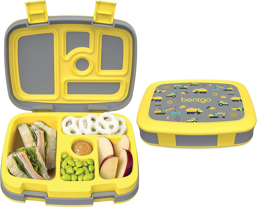 Bentgo® Kids Prints Leak-Proof, 5-Compartment Bento-Style Kids Lunch Box - Ideal Portion Sizes f... | Amazon (US)