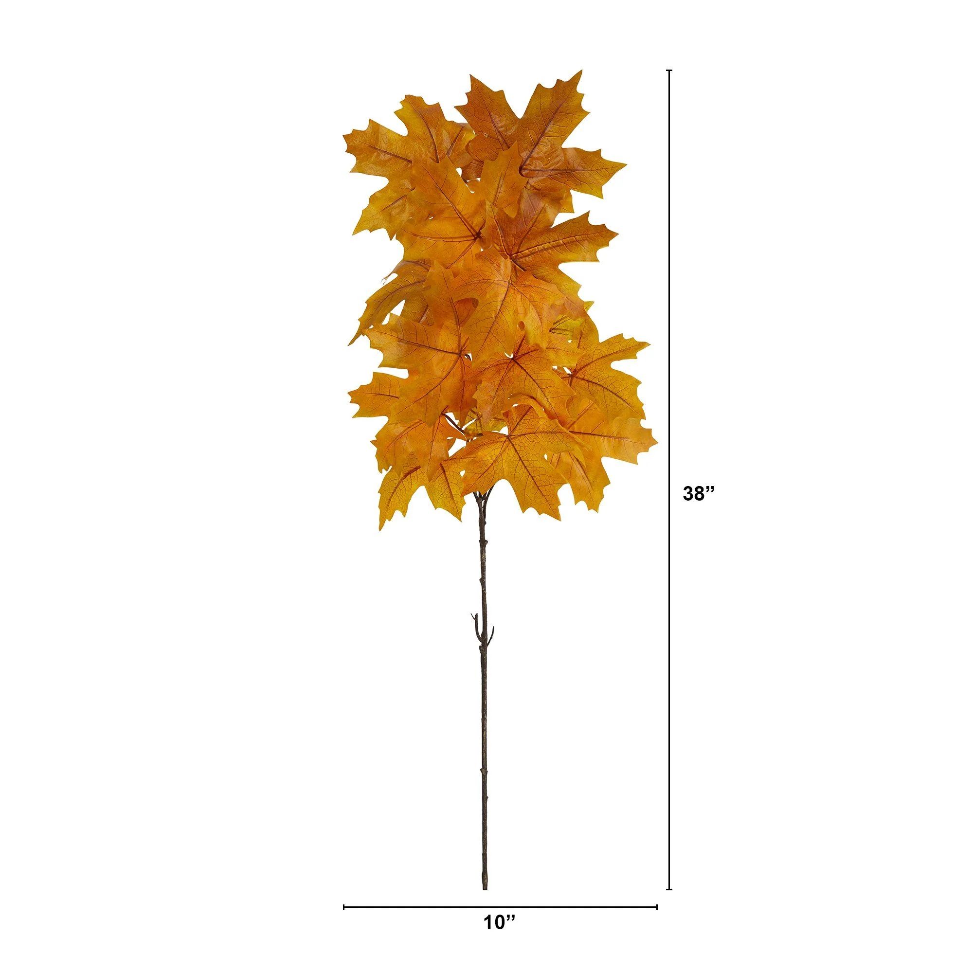 38” Autumn Maple Leaf Artificial Flower (Set of 6) | Nearly Natural | Nearly Natural