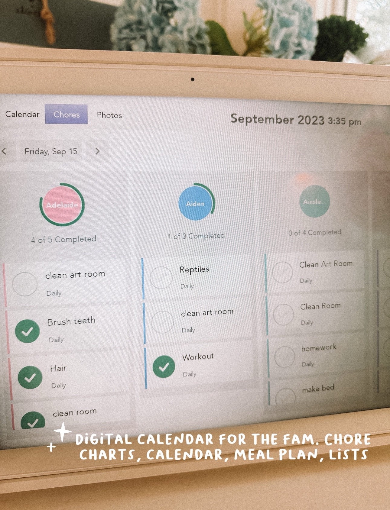 Total game changer for family organization 📅 The Skylight digital calendar keeps everyone on the same page—literally. Syncs schedules, to-dos, and more in one sleek screen! #FamilyOrganizer #SkylightCalendar #LTKTech #HomeHacks