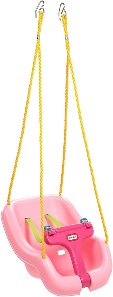 Little Tikes Snug 'n Secure Pink Swing with Adjustable Straps, 2-in-1 for Baby and Toddlers Ages ... | Amazon (US)