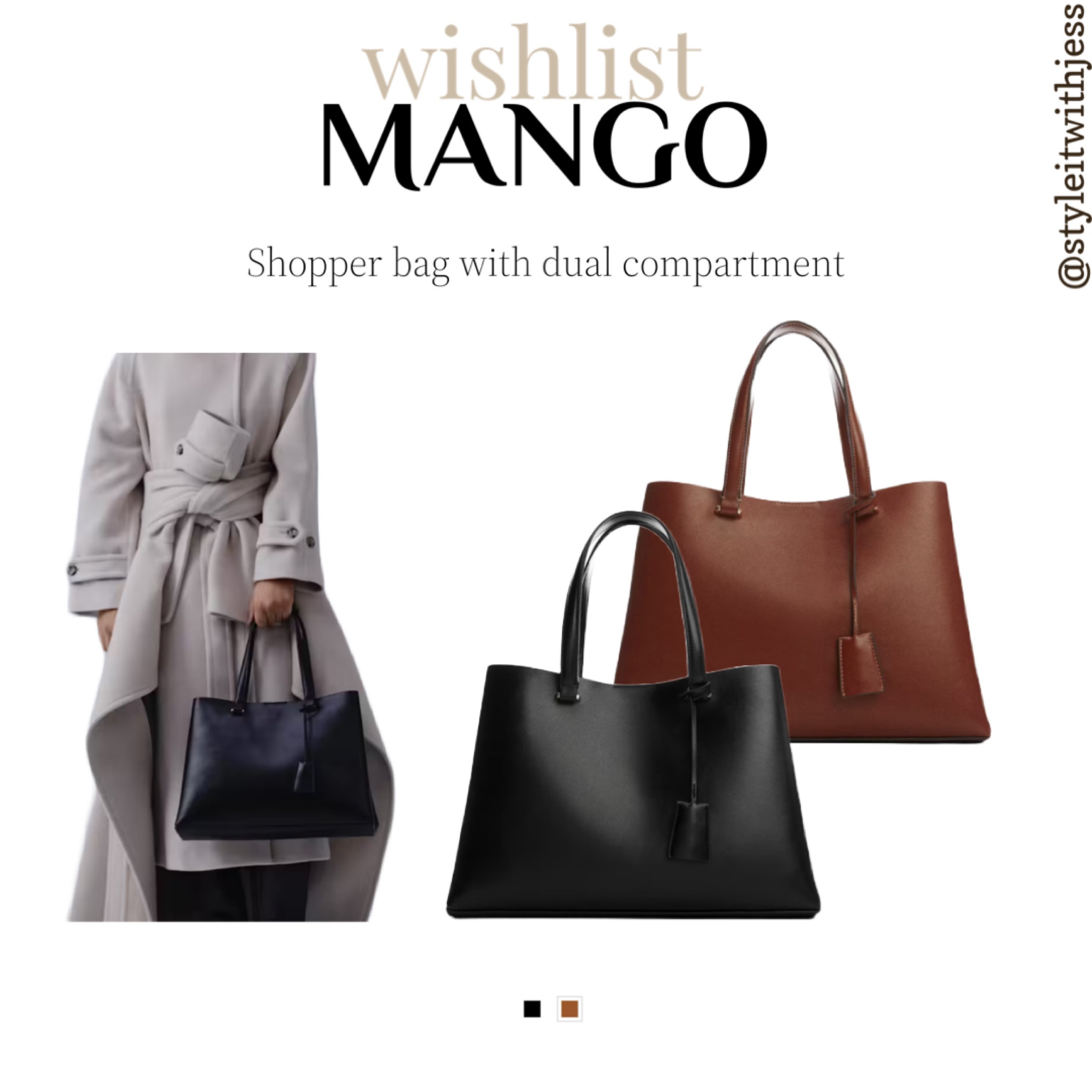 MANGO Shopper bag with dual compartment 👜✨

#LTKworkwear #LTKover40 #LTKstyletip
