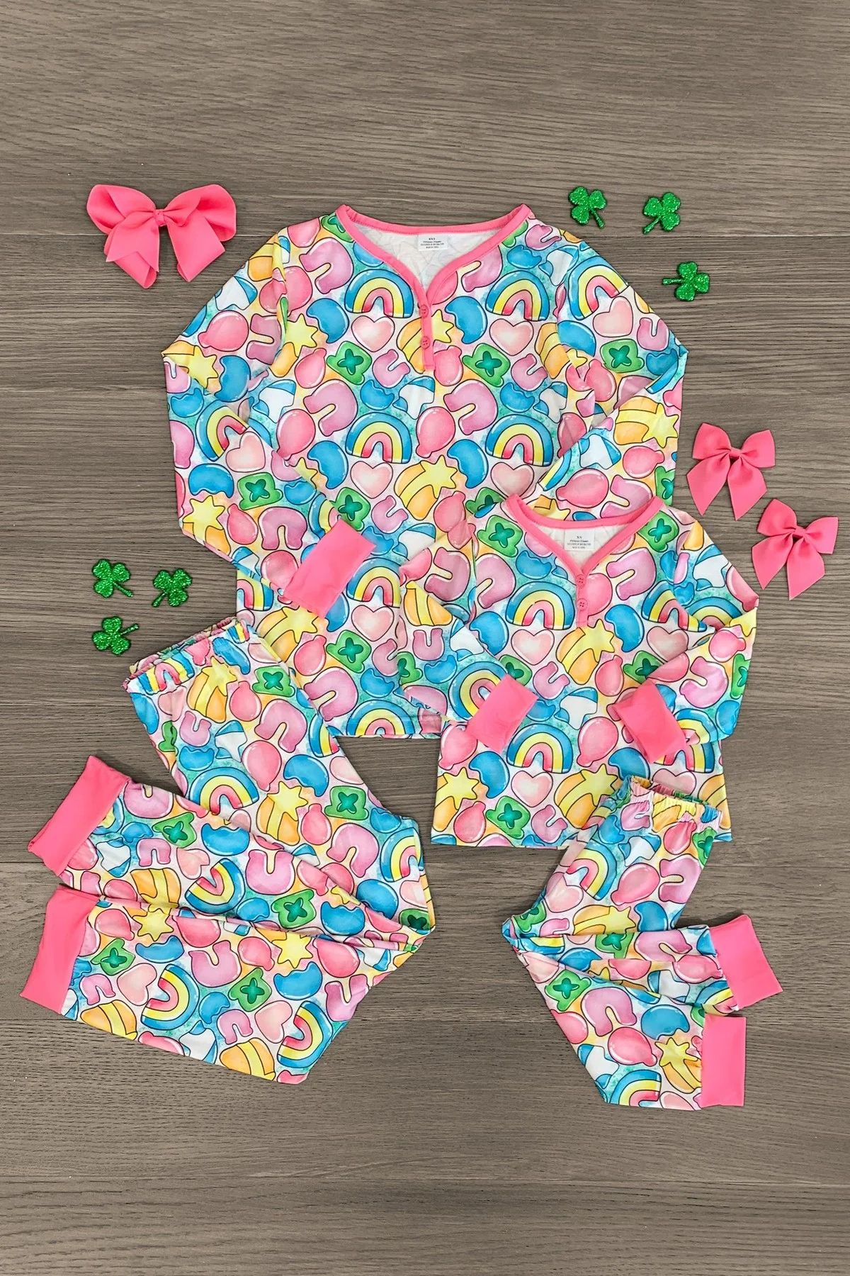 Mom & Me - Rainbow Charms Pajamas | Sparkle In Pink