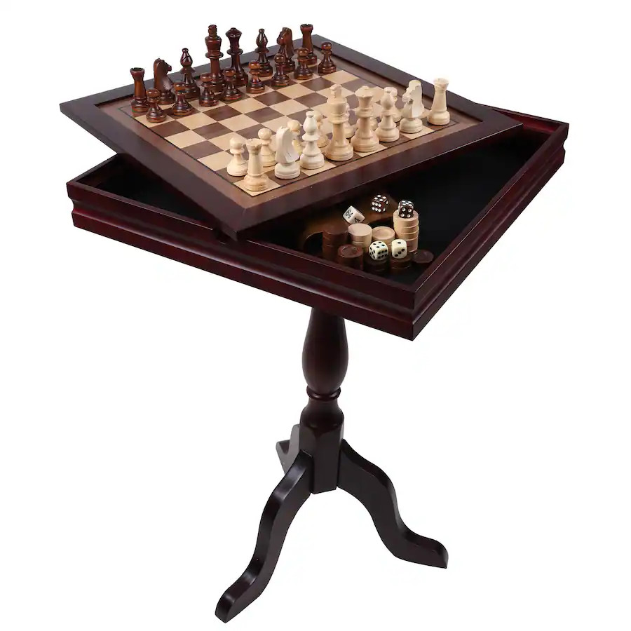 GSE Games & Sports Expert - Wooden 3-in-1 Chess Checkers Backgammon Table, Chess Checkers Backgam... | Best Buy U.S.
