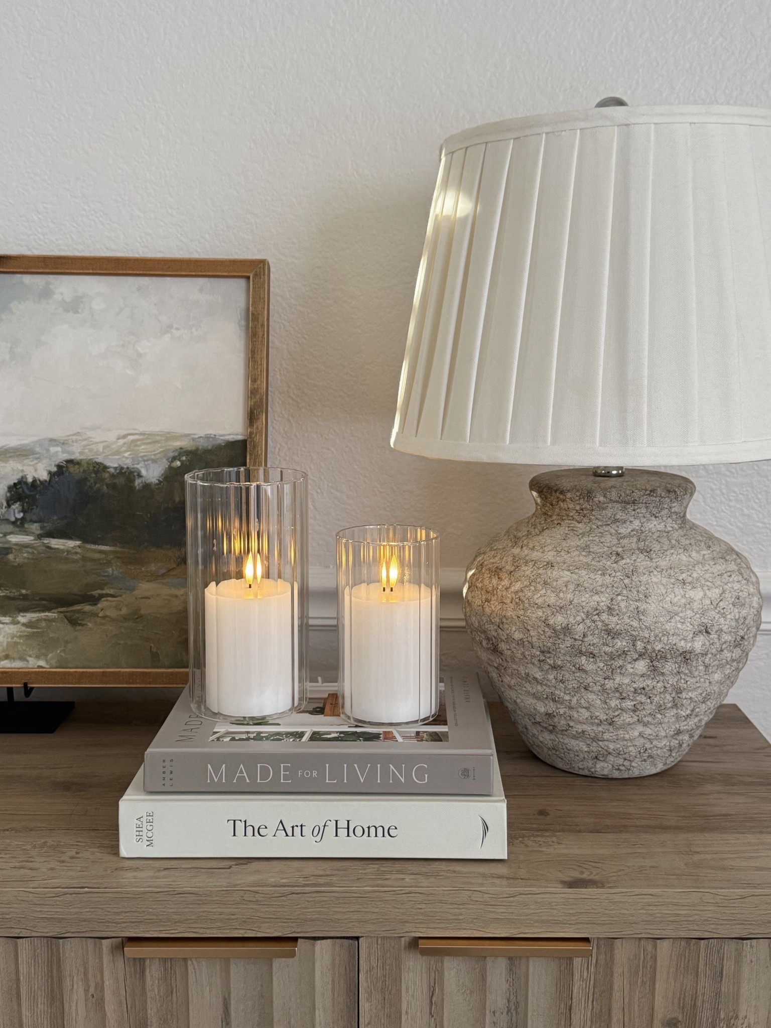 Glass ribbed vases and Flameless candles !! Super easy to style 

#LTKHome #LTKFindsUnder100