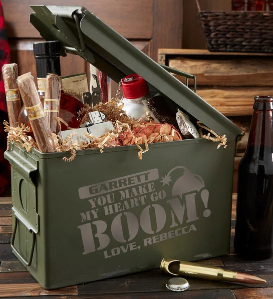 You Make My Heart Go Boom Personalized Romantic Ammo Box | Harry & David